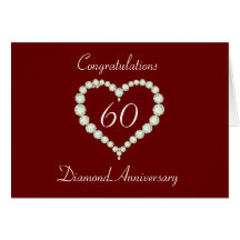 Love Heart Diamond Anniversary Card