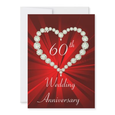 Love Heart Diamond Anniversary Invitation
