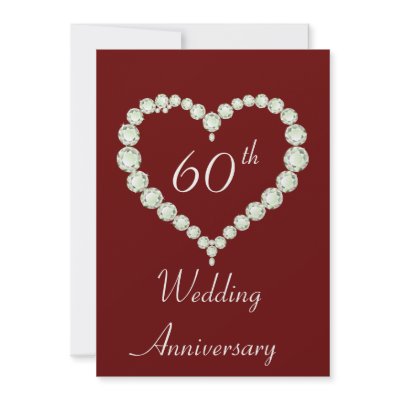 Love Heart Diamond Anniversary Invitation