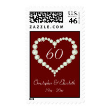 Love Heart Diamond Anniversary Postage