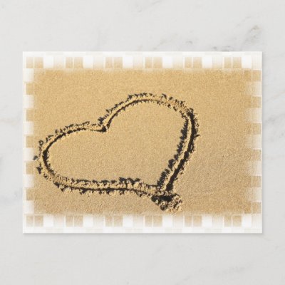 Love Heart Drawing Postcard by