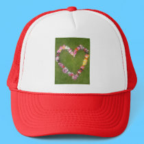 LOVE HEART FLOWER GARLAND hats