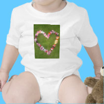LOVE HEART FLOWER GARLAND t-shirts