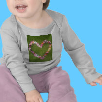 LOVE HEART FLOWER GARLAND t-shirts