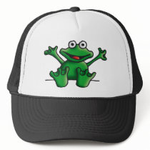 love heart frog mesh hat