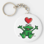 love heart frog key chains