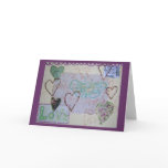Love Heart Glitter Valentine's Collage Greeting Cards