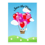 Love heart hot air balloon Wedding Save the date Custom Invite