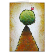 Love heart leaping beautiful fun contemporary art cards