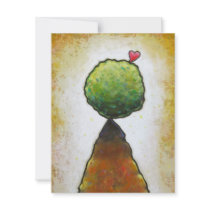 Love heart leaping beautiful fun contemporary art invitations