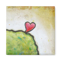 Love heart leaping beautiful fun contemporary art magnets