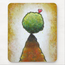 Love heart leaping beautiful fun contemporary art mousepads