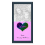 Love heart photo card
