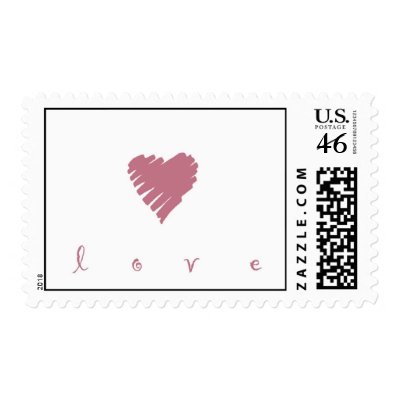 love heart postage