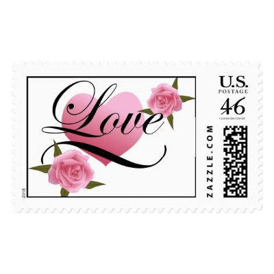 Love Heart Postage Stamp