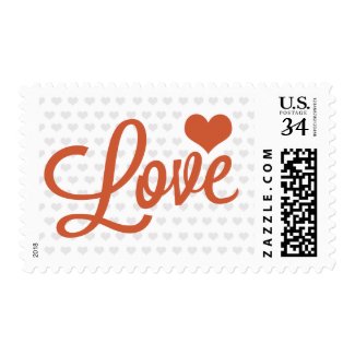 Love Heart Postage Stamp