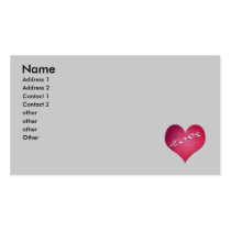 Love heart business cards