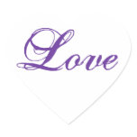 love, wedding, wedding favour stickers, purple,