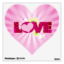 LOVE - Heart Shape Wall Cling Room Decal