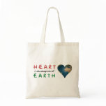 Love Heart shaped Earth Tote Bag