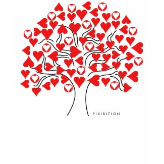Love Heart Tree White T-Shirt shirt