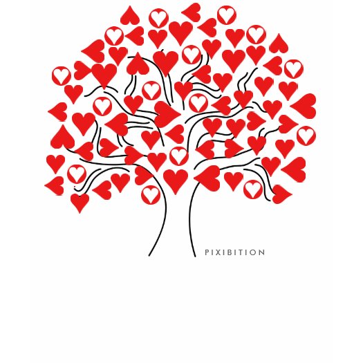 Love Heart Tree White T-Shirt