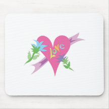 Love Heart Valentines Day Design Mouse Mats