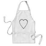 Love Heart with Scribble Edge. Aprons