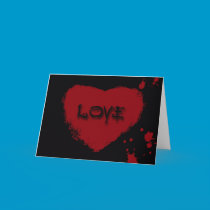 Love Heart with splatter cards