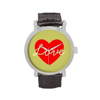 Love heart wristwatch