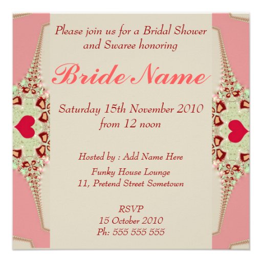 Love Hearts Bridal Show Invitation