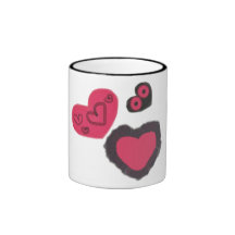 Love hearts coffee mug