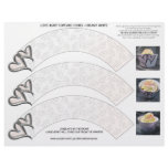 Love Hearts Cupcake Cosie - Creamy White Customized Letterhead