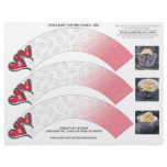 Love Hearts Cupcake Cosie - Red Customized Letterhead
