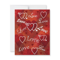 Love & Hearts invitations by GAZoomIn Love & Hearts invitations