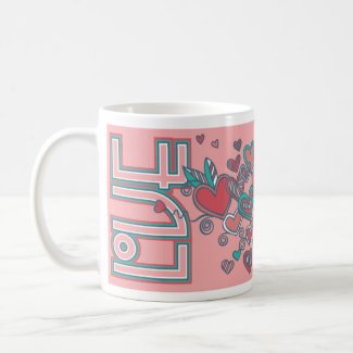 Love Hearts Mug mug