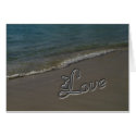 Love Hearts on the Beach Card
