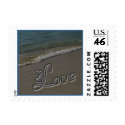 Love Hearts on the Beach Postage postage