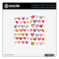Love Hearts on White UTStarcom Phone Skin