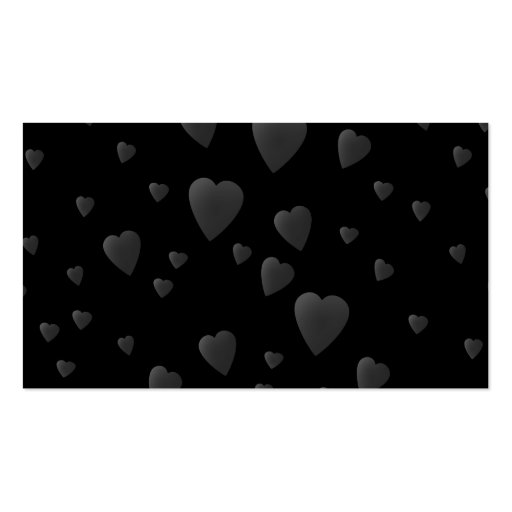 Love Hearts Pattern in Black and Gray. Business Card