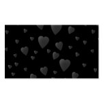 Love Hearts Pattern in Black and Gray. Business Card