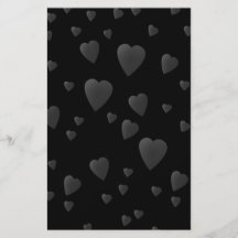Love Hearts Pattern in Black and Gray. Custom Flyer
