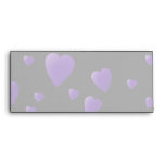 Love Hearts Pattern in Black and Purple. Envelopes