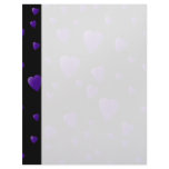 Love Hearts Pattern in Black and Purple. Letterhead Design