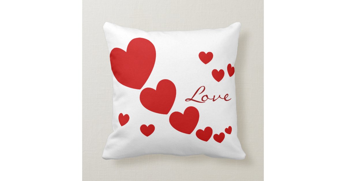 Love Hearts Pillow Zazzle