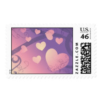 Love hearts postage stamps