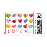 Love Hearts Postage Stamp stamps