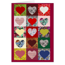 Love Hearts Quilt Greeting Cards
