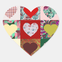 Love Hearts Quilt Stickers