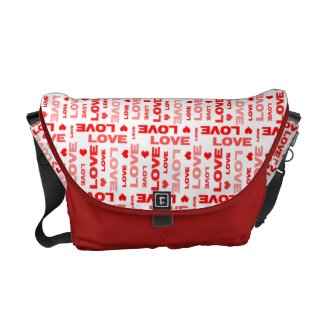 Love Hearts Red rickshawmessengerbag